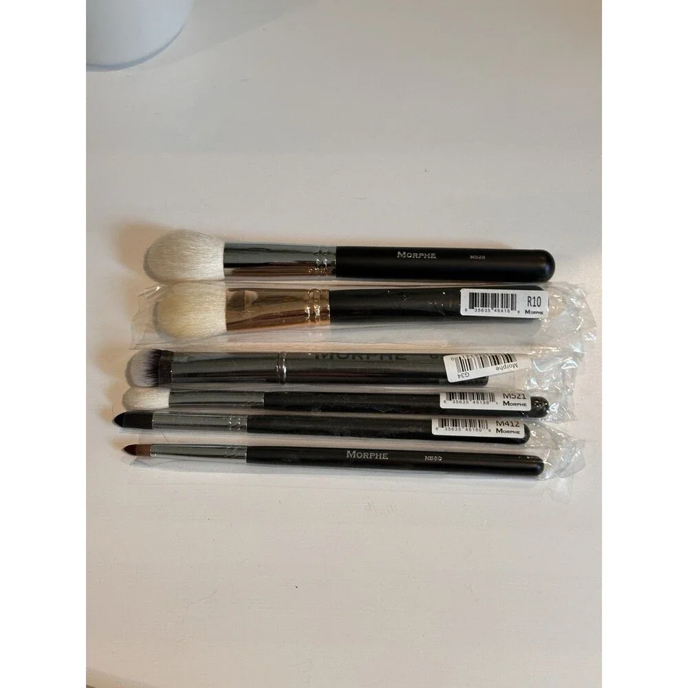 Morphe Make Up Brush Lot Of 6 New Face & Eye Bundle Of Make Up Brushes